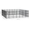 Outdoor Dog Kennel Steel 486.1 ftÂ²