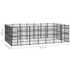 Outdoor Dog Kennel Steel 277.7 ftÂ²